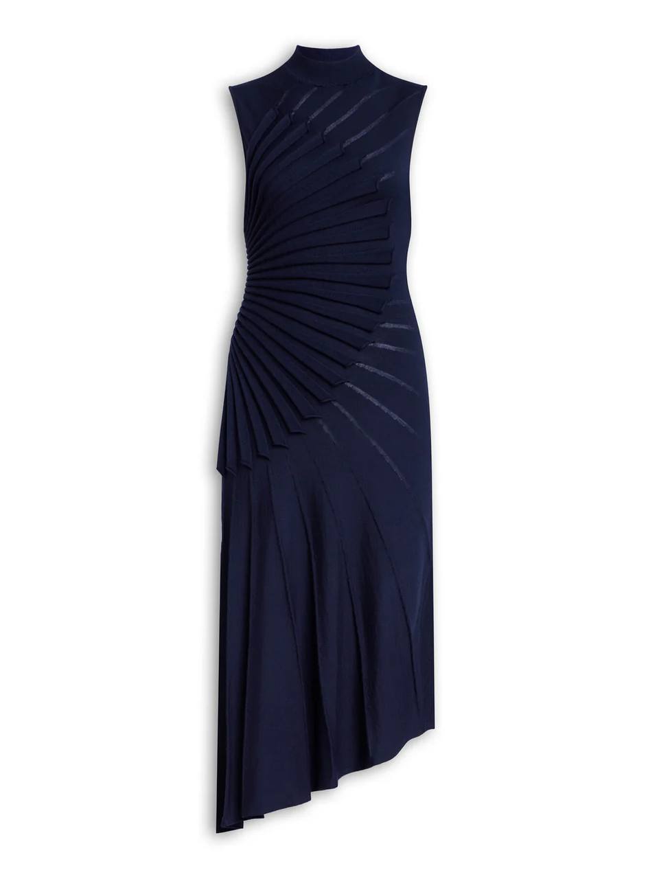 Alaia sleeveless high neck midi dress