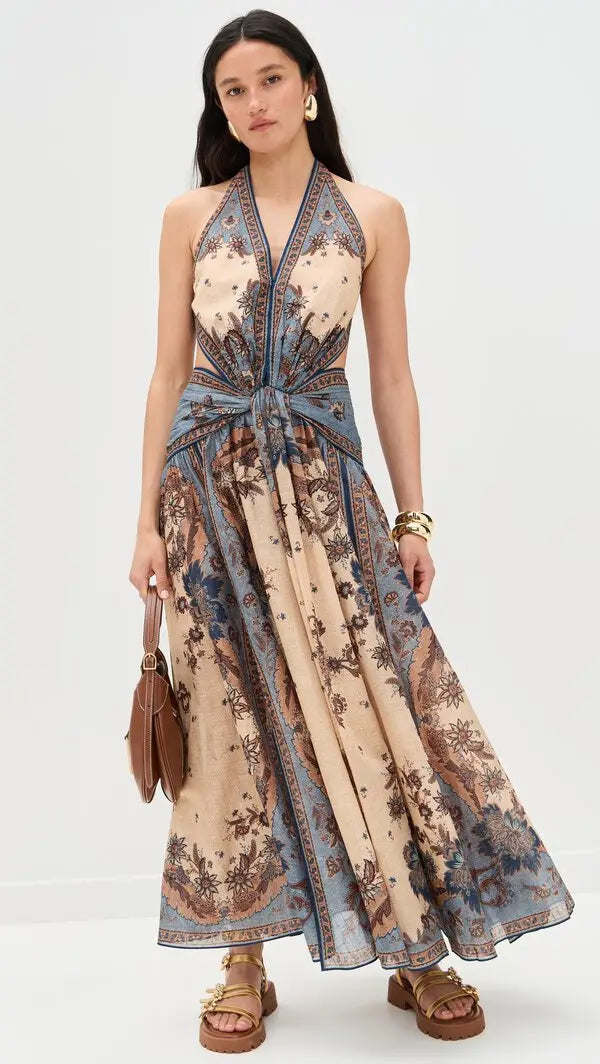 Ascension Plunge Maxi Dress