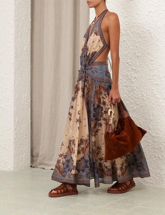 Ascension Plunge Maxi Dress
