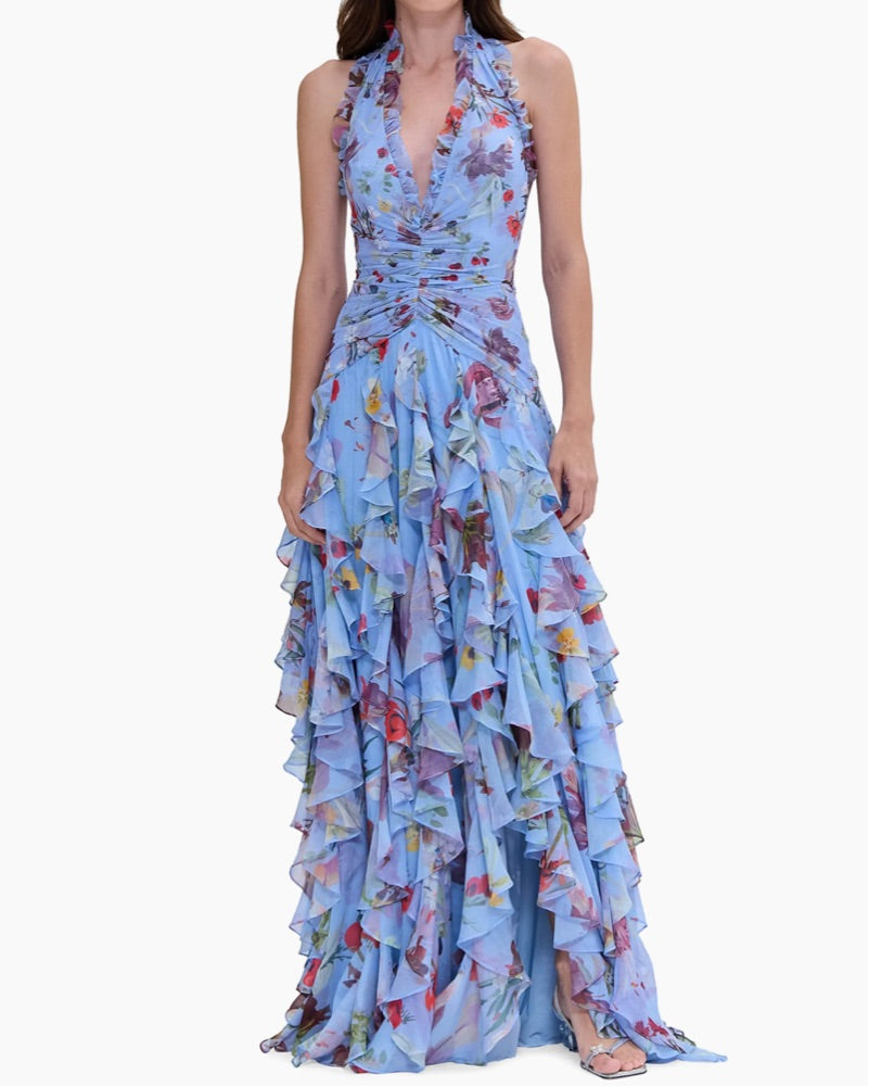 Floral Ruffle Maxi Dress