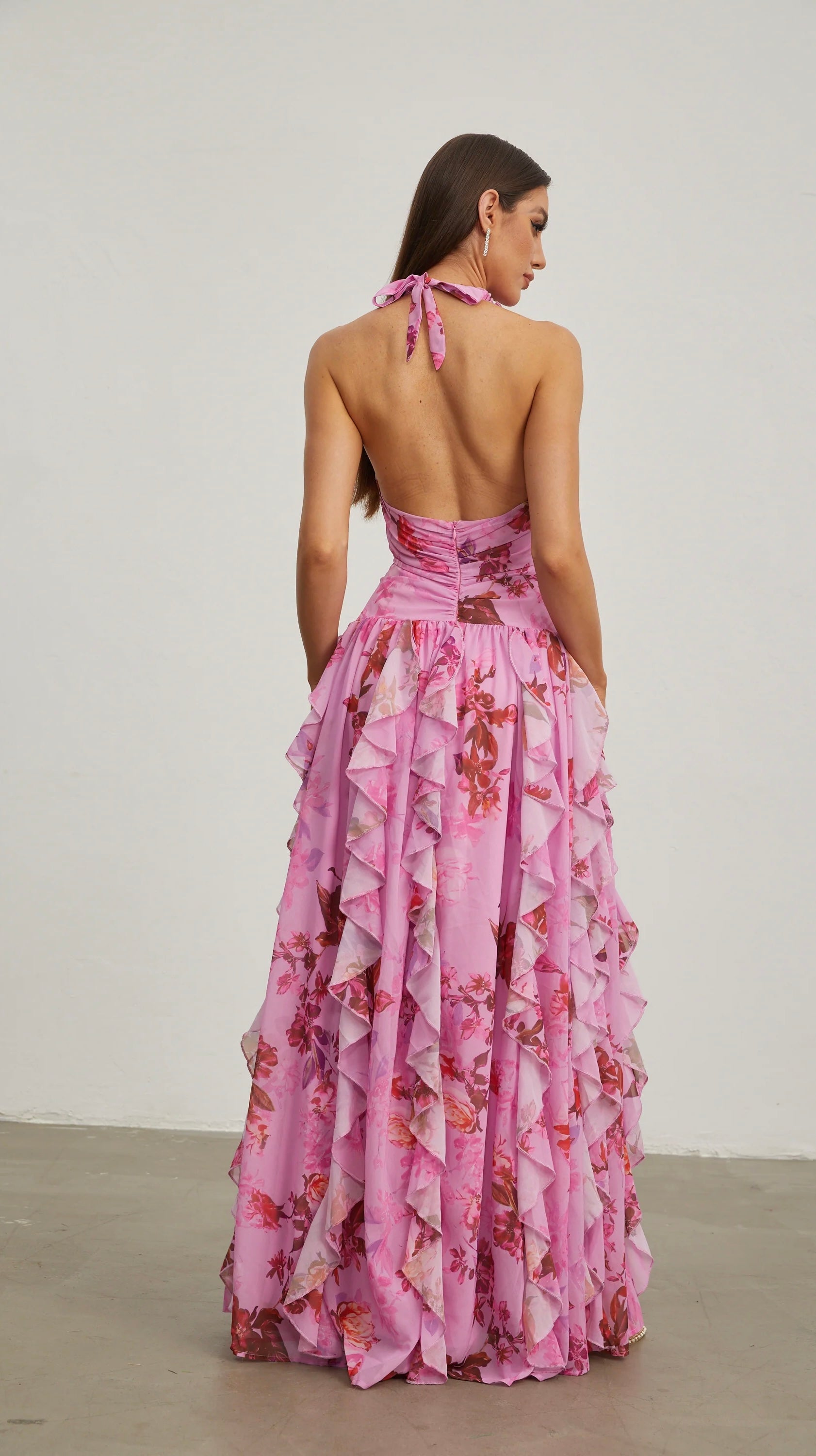 Floral Ruffle Maxi Dress