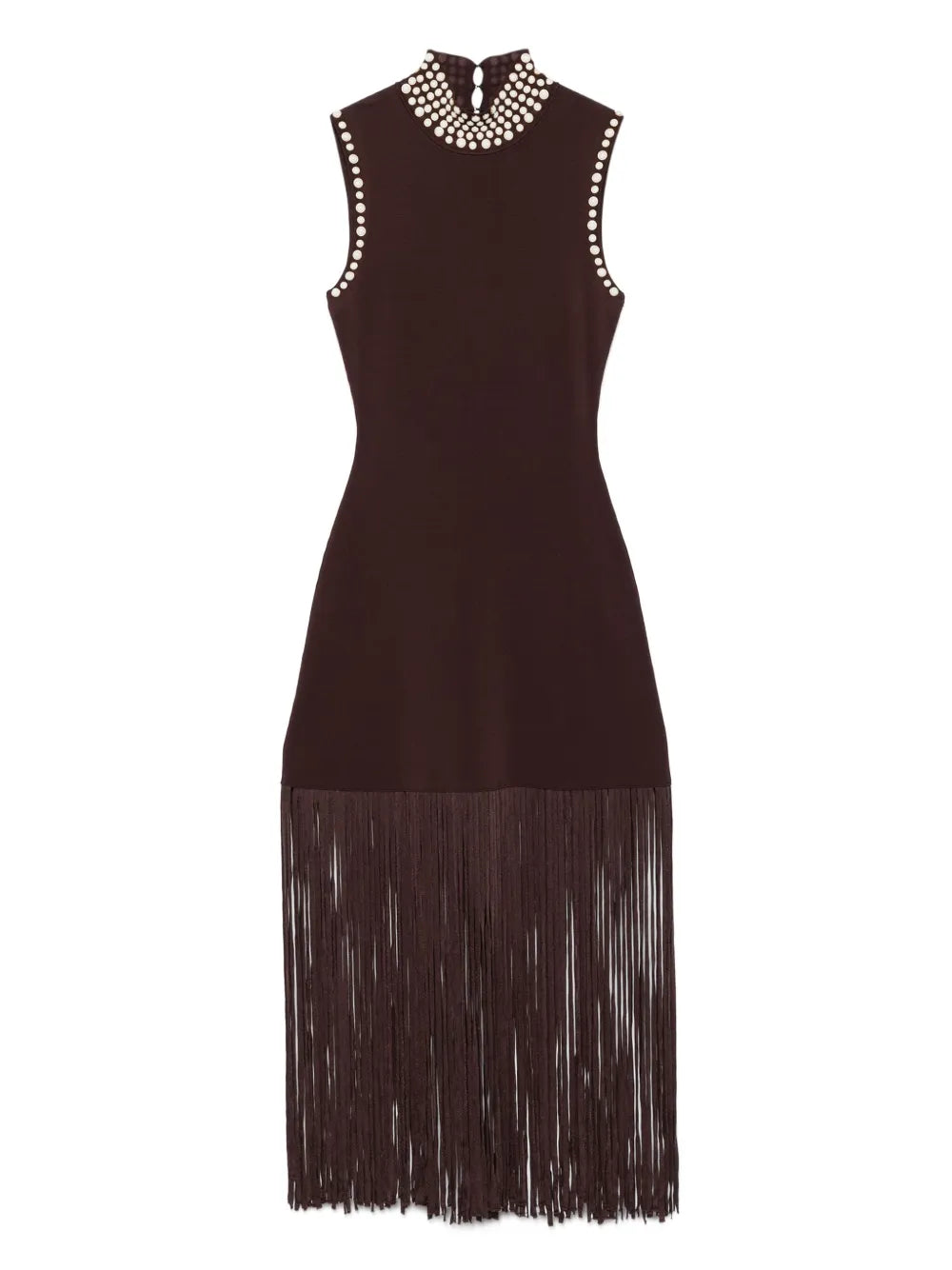 Fringed knit dress