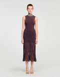 Fringed knit dress