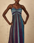 Glitter striped knit dress