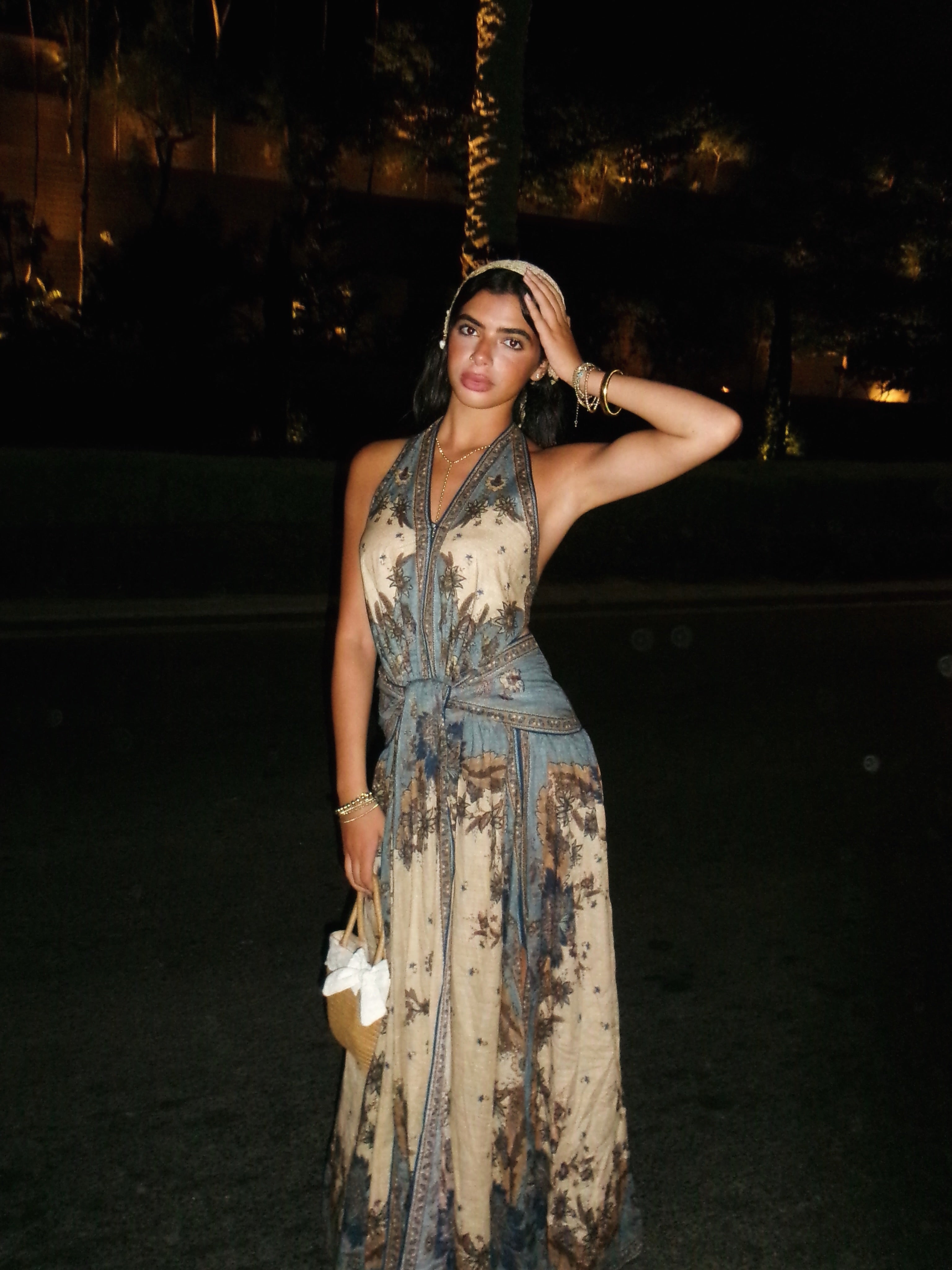 Ascension plunge maxi dress