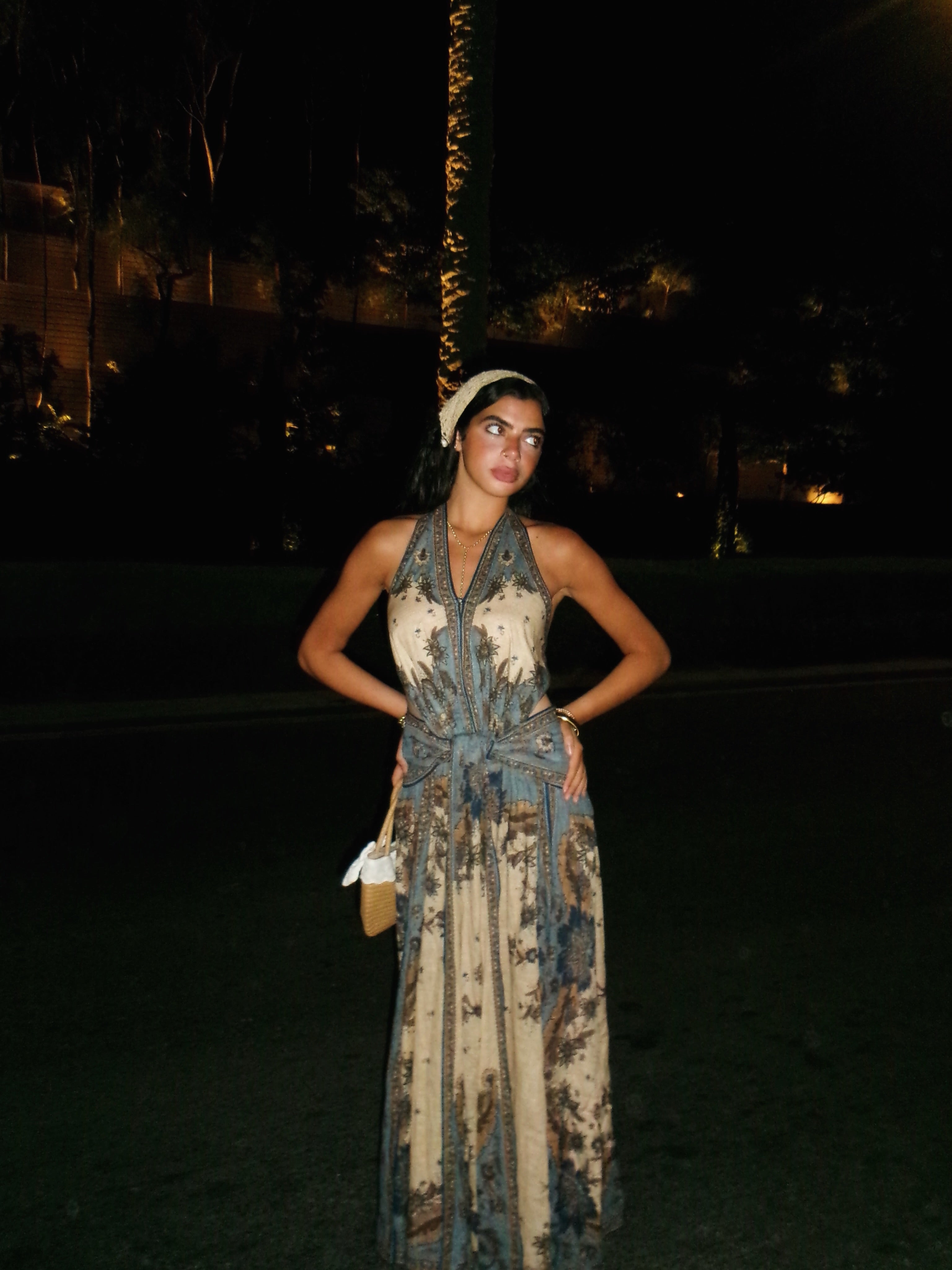 Ascension plunge maxi dress
