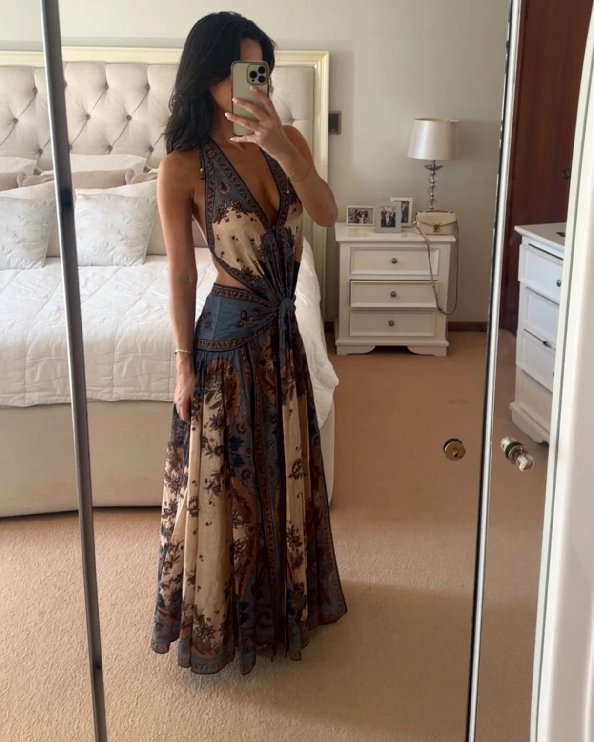 Ascension plunge maxi dress