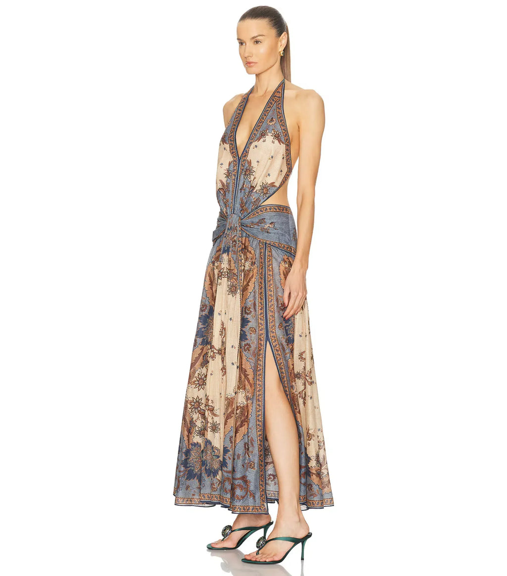 Ascension plunge maxi dress