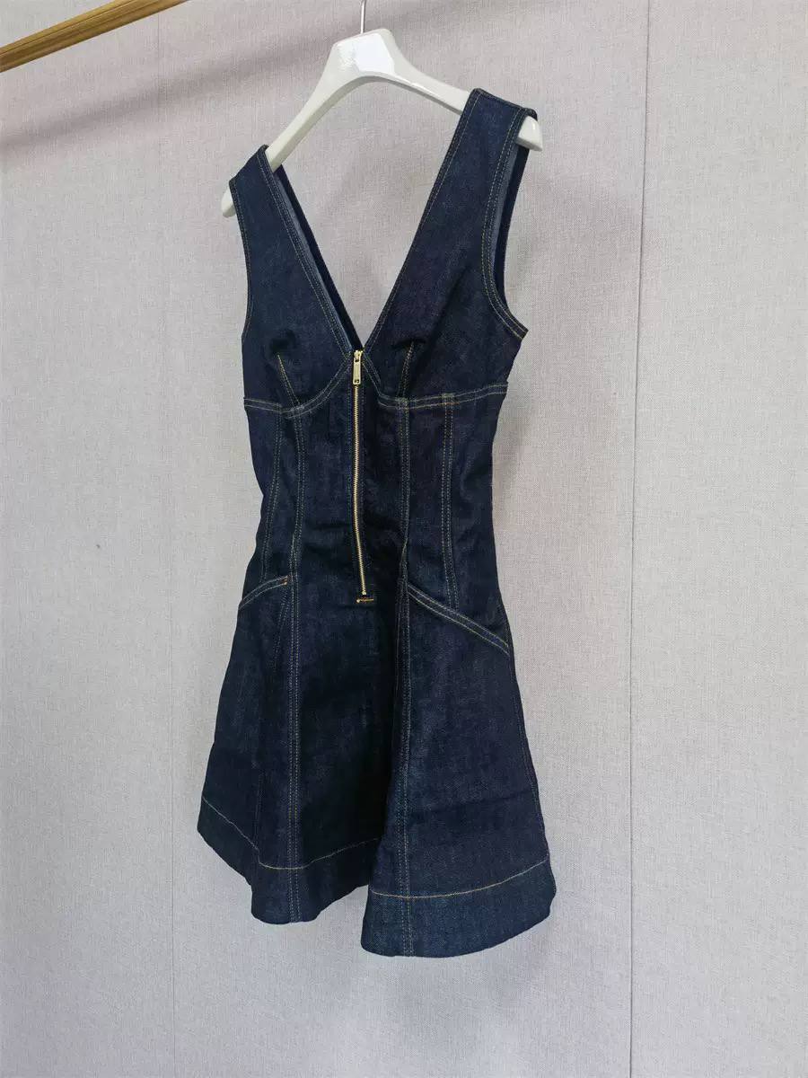 Indigo denim mini dress