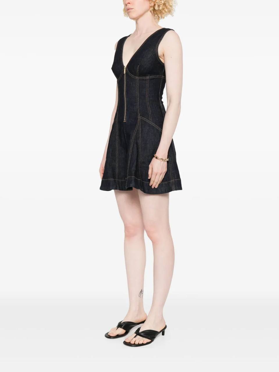 Indigo denim mini dress