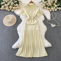 Knit basic pearl dress
