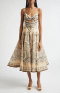 Luna Twist midi dress cream
