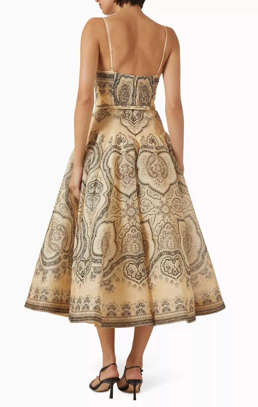 Luna Twist midi dress cream