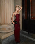 Meshki Rhinestone Bareback maxi Dress