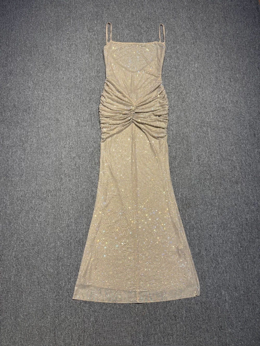Meshki Rhinestone Bareback maxi Dress