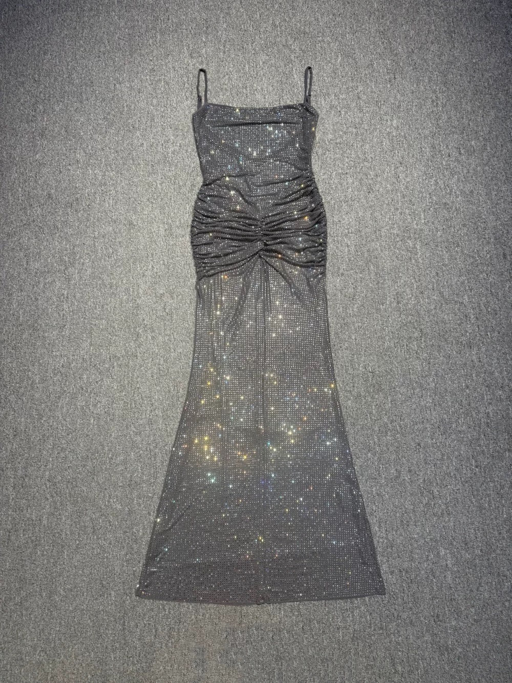Meshki Rhinestone Bareback maxi Dress
