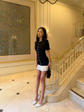 Mini Knit Dress with Ruffle