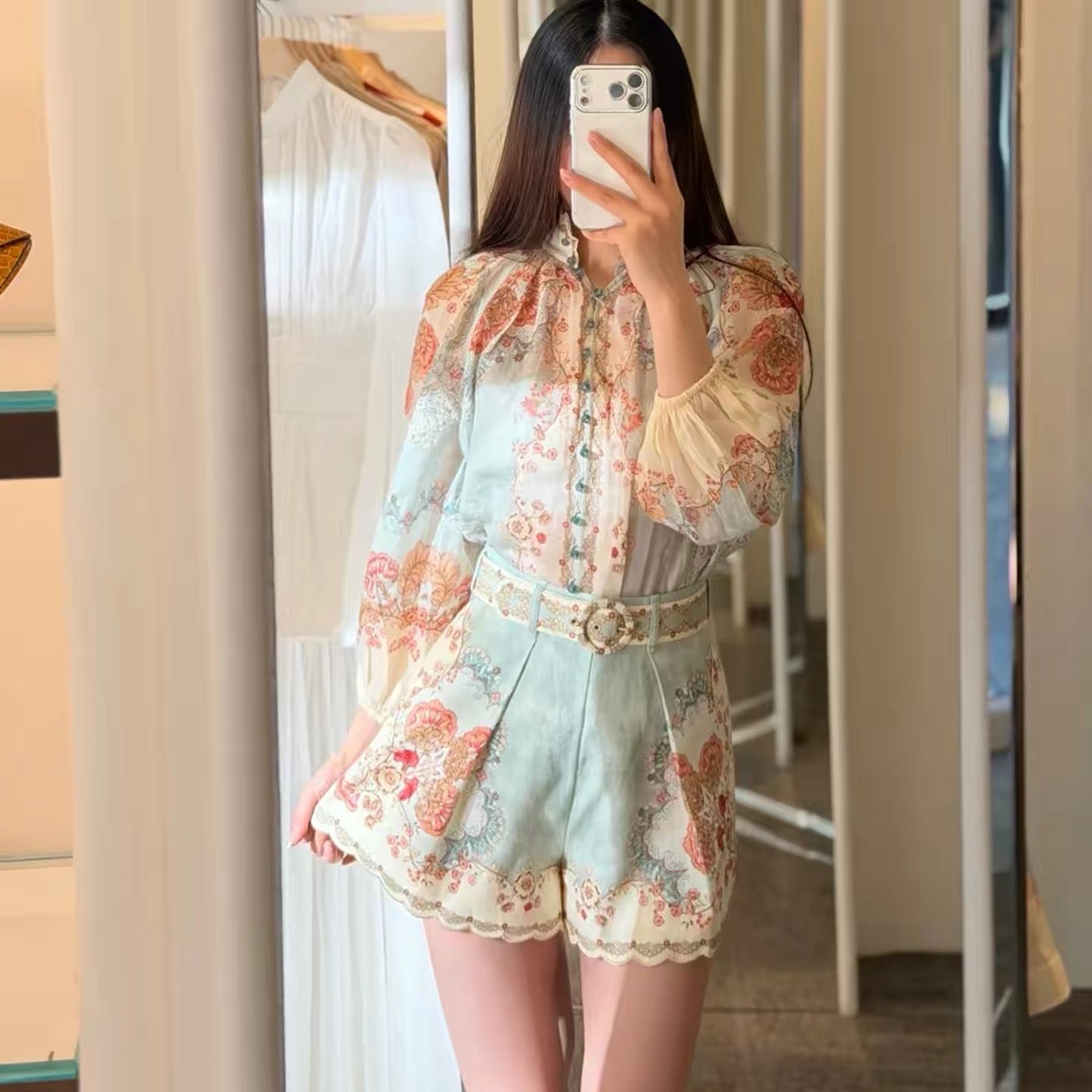 Multi Floral Mint Set