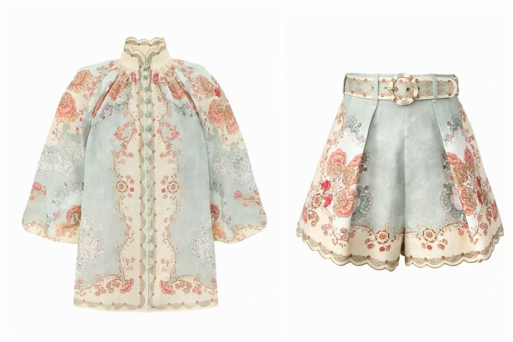 Multi Floral Mint Set