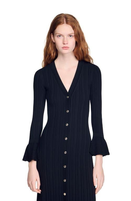 Nara ruffles knit midi dress