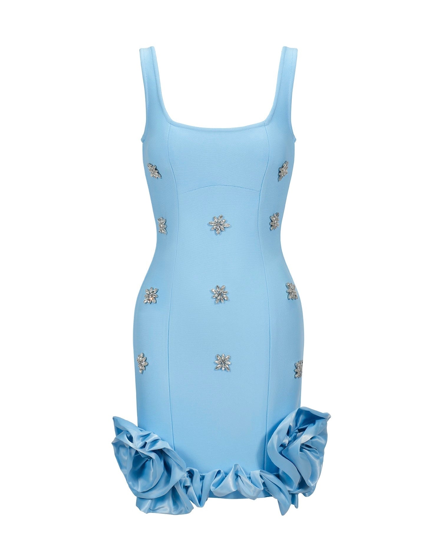 Nomi sleeveless diamond flowers mini dress