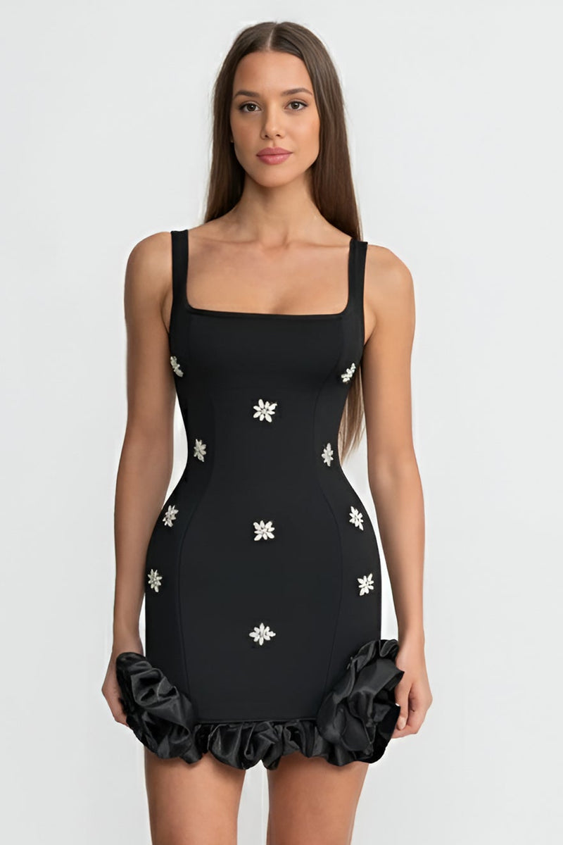Nomi sleeveless diamond flowers mini dress