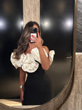 Off Shoulder Floral Bandage Dress