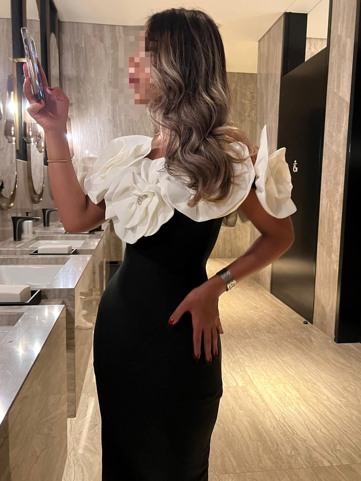 Off Shoulder Floral Bandage Dress