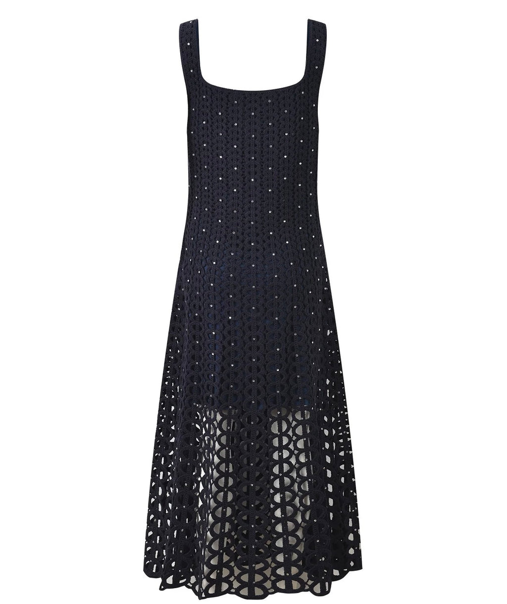Rhinestone crochet dress