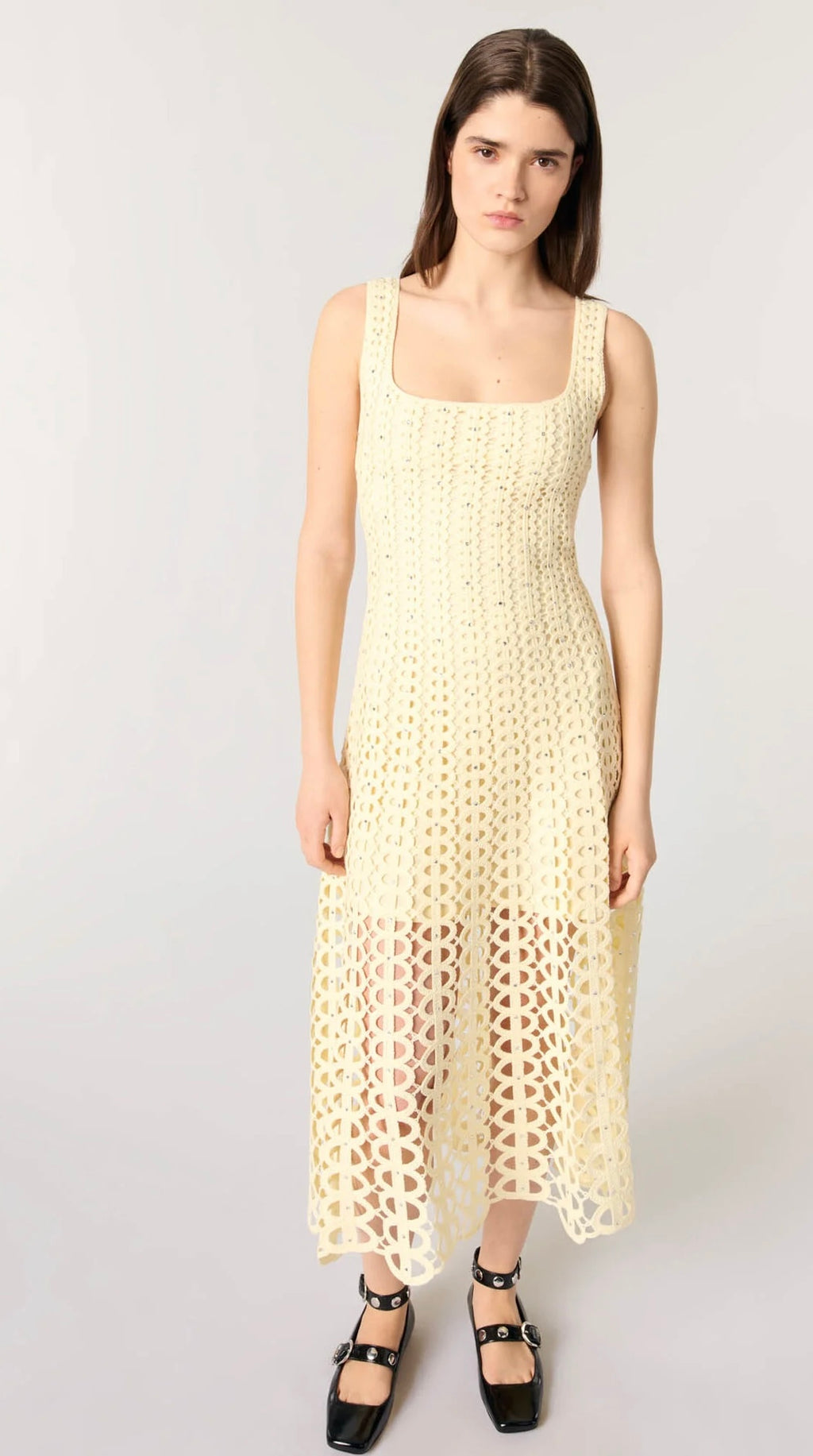 Rhinestone crochet dress
