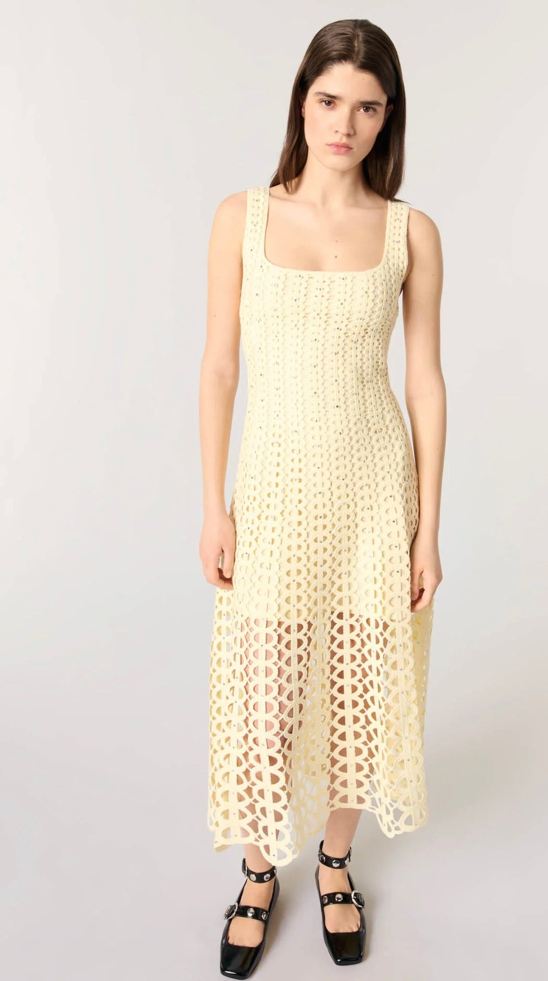 Rhinestone crochet dress