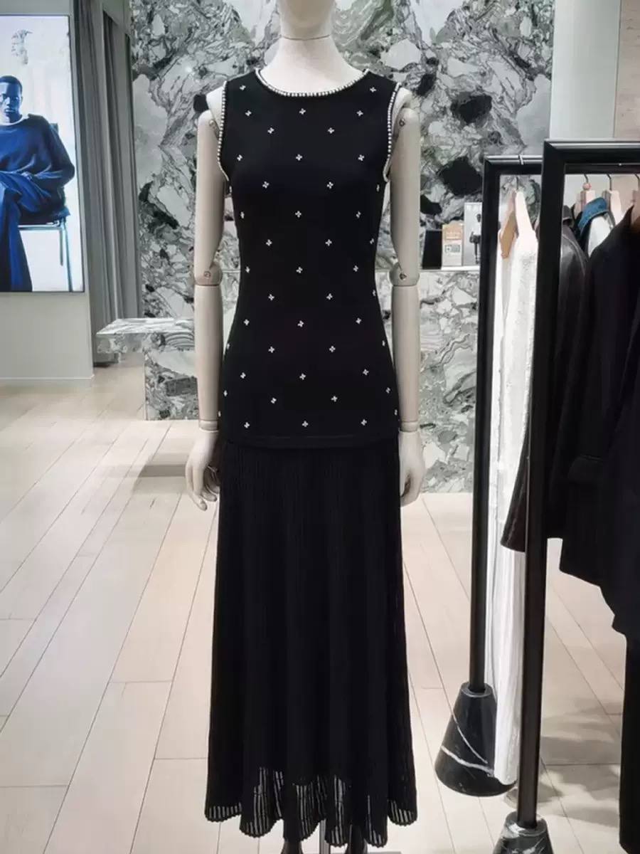 Rhinestone flower print maxi dress