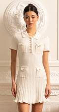 Short sleeve hourglass diamond dress