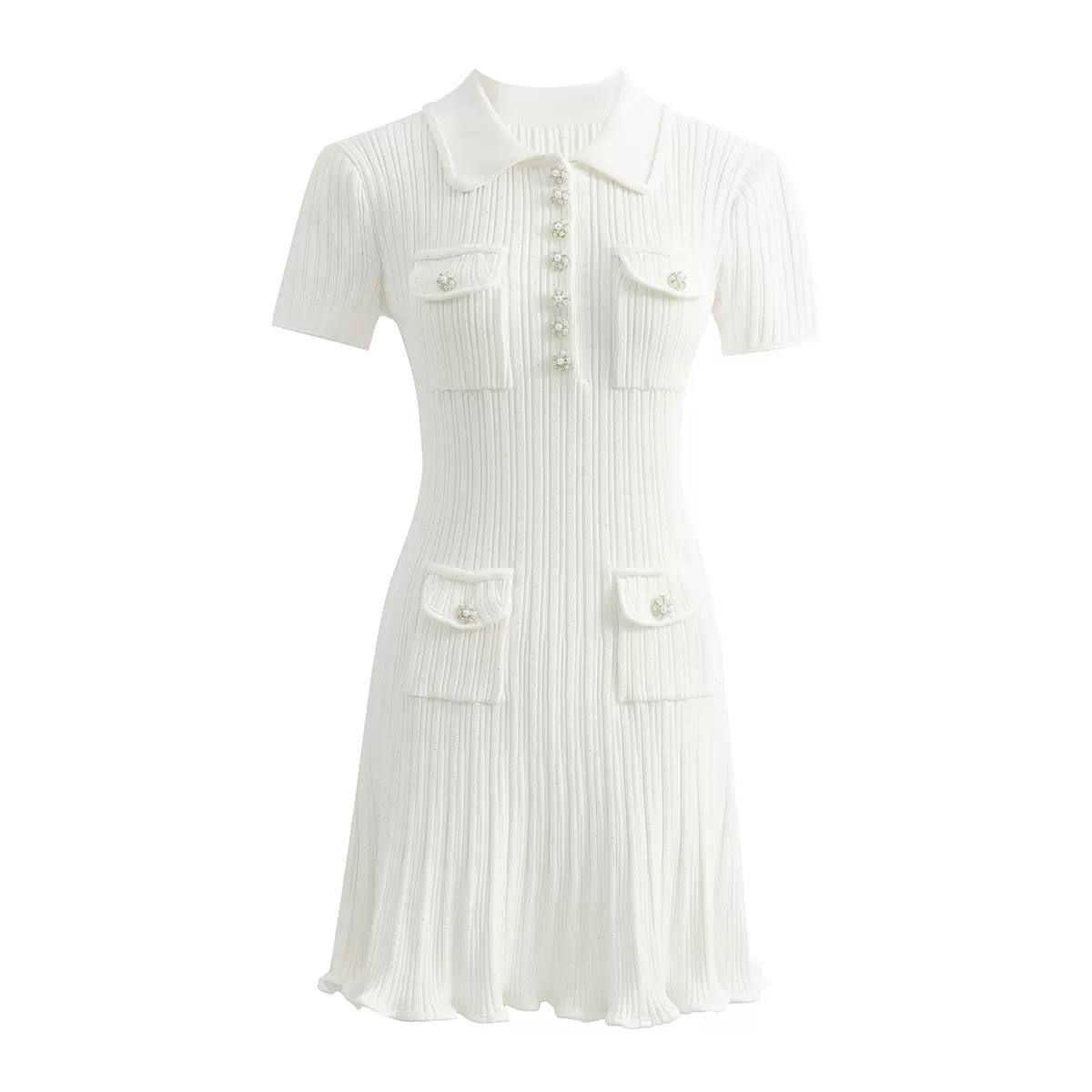 Short sleeve hourglass diamond dress