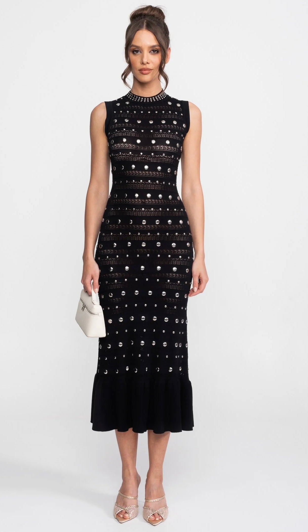Studed knit dress