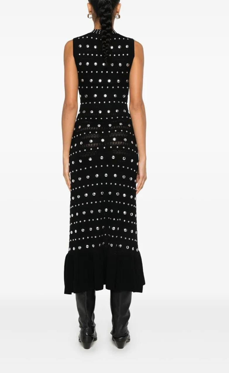 Studed knit dress