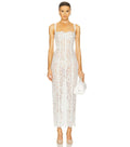 The Lace Column Midi Dress