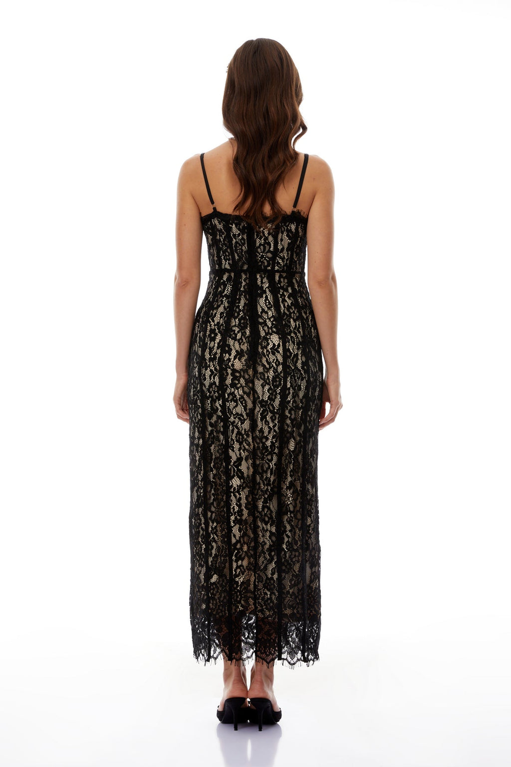 The Lace Column Midi Dress
