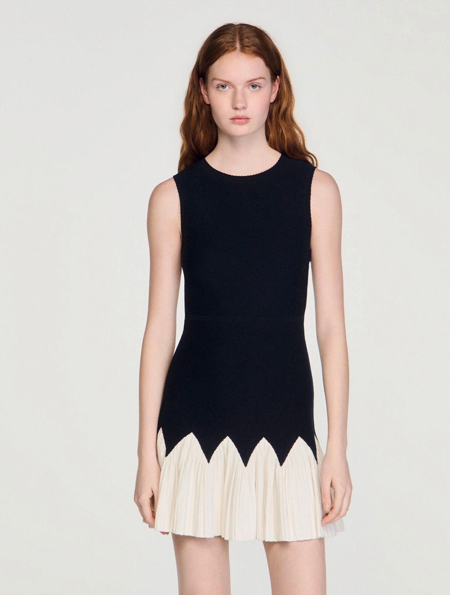 Two-tone mini dress