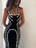 Zina Handmade crystal maxi dress